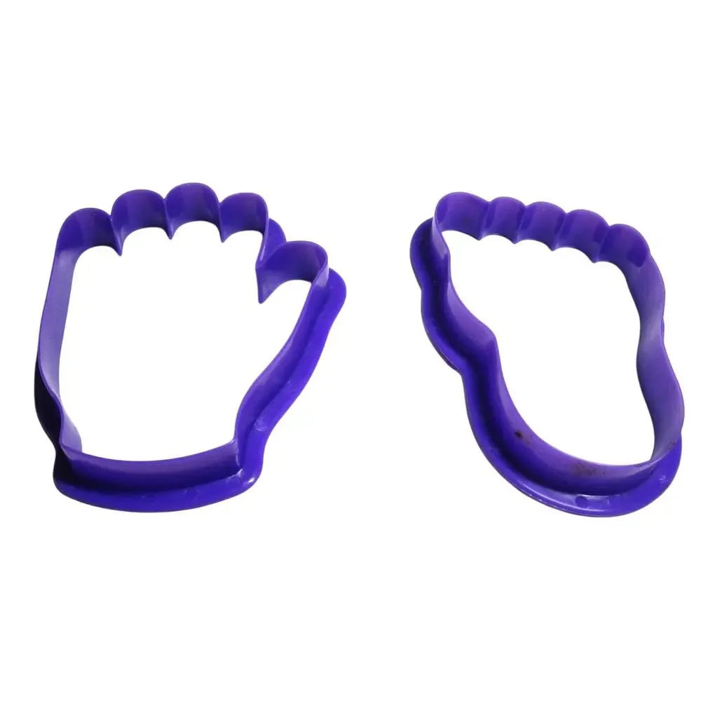 Wilton Cookie Cutters Hand & Foot Purple Plastic Seto f 2 Baking Tools Kid-Safe